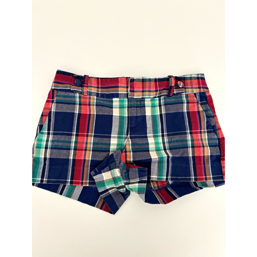 Banana Republic women's Ryan Fit Plaid Chino Shorts preppy size 4
